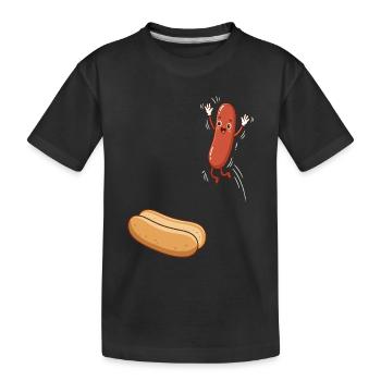 Hot-dogs, saucisses, barbecue, grill, barbecue - T-shirt bio Premium Enfant - noir - Devant