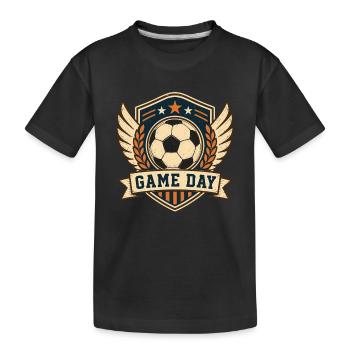 Motif du jour de match de football - T-shirt bio Premium Enfant - noir - Devant