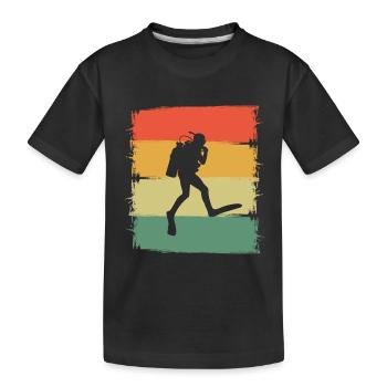 Diver - Kids' Premium Organic T-Shirt - black - Front
