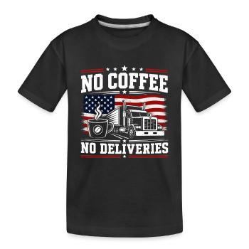 Caffeine Trucks & Transportation - Kids' Premium Organic T-Shirt - black - Front