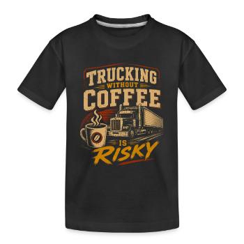 Transports de camions Logistique - T-shirt bio Premium Enfant - noir - Devant