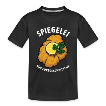 Schnitzel | Spiegelei für Fortgeschrittene - Kinder Premium Bio T-Shirt - Schwarz - Vorne
