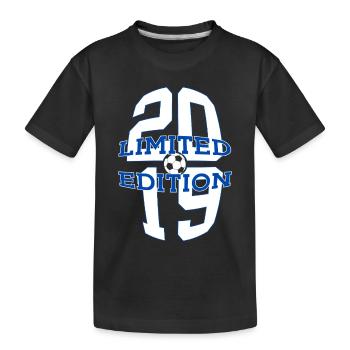 LIMITED EDITION 2019 FUßBALL 7. GEBURTSTAG - Kinder Premium Bio T-Shirt - Schwarz - Vorne