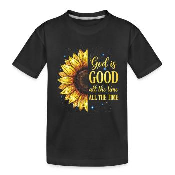 Gott ist immer gut Christ - Kinder Premium Bio T-Shirt - Schwarz - Vorne