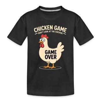 Chicken Game - Kinder Premium Bio T-Shirt - Schwarz - Vorne