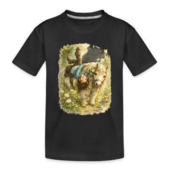 Retournez le monde à l’envers – frange - T-shirt bio Premium Enfant - noir - Devant