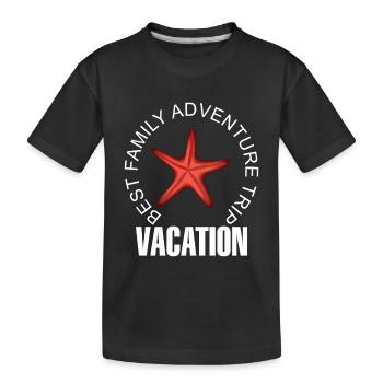 Motif d’aventure en étoile de mer pour vacances en famille - T-shirt bio Premium Enfant - noir - Devant