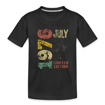 Édition limitée vintage juillet 1976 anniversaire - T-shirt bio Premium Enfant - noir - Devant