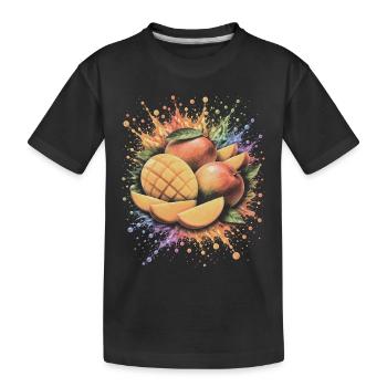 Mangue Tropicale Multicolore Splash Art - T-shirt bio Premium Enfant - noir - Devant