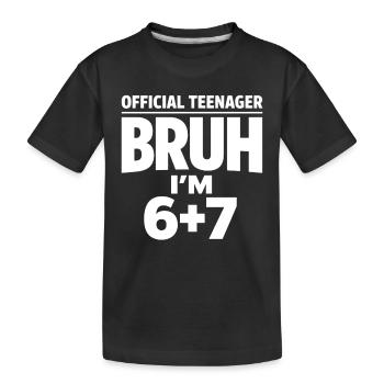 Geburtstags-Teenie-Humorgeschenk für 13-jährige - Kinder Premium Bio T-Shirt - Schwarz - Vorne