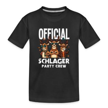 Official Schlager Party Crew Rentiere Festival - Kinder Premium Bio T-Shirt - Schwarz - Vorne