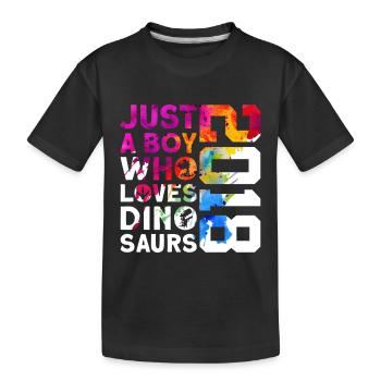 DINO 2018 DINOSAUR 8E ANNIVERSAIRE - T-shirt bio Premium Enfant - noir - Devant
