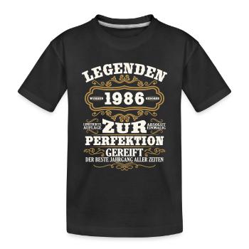 Legenden 1986 Vintage Geschenk zum 40. Geburtstag - Kinder Premium Bio T-Shirt - Schwarz - Vorne
