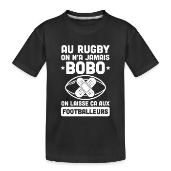 Rugby Cadeau humour personnalisé - T-shirt bio Premium Enfant - noir - Devant