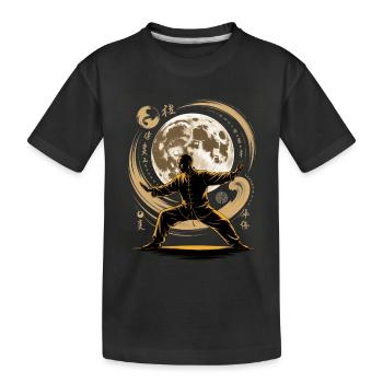 Tai Chi Zen Meditation – Chi Qigong Training - Kinder Premium Bio T-Shirt - Schwarz - Vorne