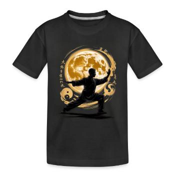 Tai Chi Zen Meditation – Chi Qigong Training - Kinder Premium Bio T-Shirt - Schwarz - Vorne