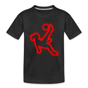 Footballeur Footballeur Football Féminin Football féminin - T-shirt bio Premium Enfant - noir - Devant