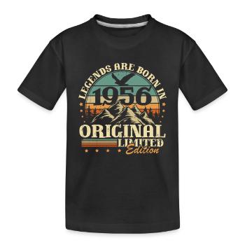 Cadeau d’anniversaire Legends 1956 Vintage 70 - T-shirt bio Premium Enfant - noir - Devant