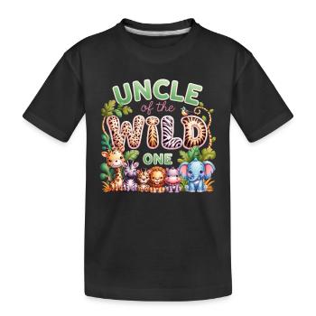 Onkel des Wilden - Kinder Premium Bio T-Shirt - Schwarz - Vorne