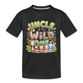 Oncle de la meute sauvage - Faune - T-shirt bio Premium Enfant - noir - Devant