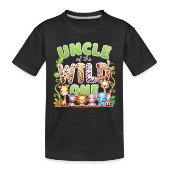 Onkel des Wilden - Kinder Premium Bio T-Shirt - Schwarz - Vorne