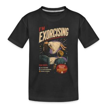 J’exorcise : humour d’auto-assistance - T-shirt bio Premium Enfant - noir - Devant