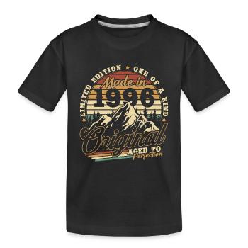 Cadeau d’anniversaire vintage vintage rétro 1996 - T-shirt bio Premium Enfant - noir - Devant
