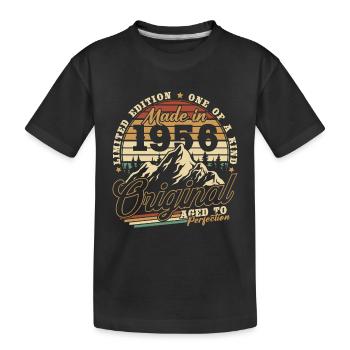 1956 Jahrgang Vintage Geburtstag Geschenk Retro   - Kinder Premium Bio T-Shirt - Schwarz - Vorne