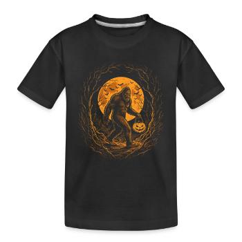 Halloween, Bigfoot, Lune, Citrouille - T-shirt bio Premium Enfant - noir - Devant