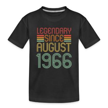 Légendaire depuis août 1966, date d’anniversaire - T-shirt bio Premium Enfant - noir - Devant