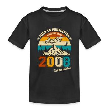 Août 2008 | Vieilli à la perfection | Anniversaire - T-shirt bio Premium Enfant - noir - Devant