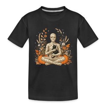 Halloween, Maman, Chat Noir - T-shirt bio Premium Enfant - noir - Devant