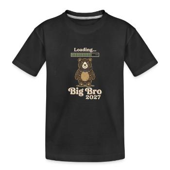 Big Brother 2027 Bear Loading - Kids' Premium Organic T-Shirt - black - Front
