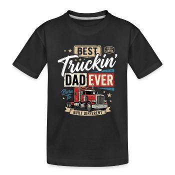 Meilleur Papa Truckin de tous les temps - T-shirt bio Premium Enfant - noir - Devant