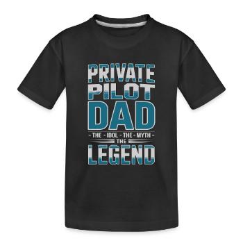 Pilote privé Papa L’idole L’Instructeur de vol - T-shirt bio Premium Enfant - noir - Devant