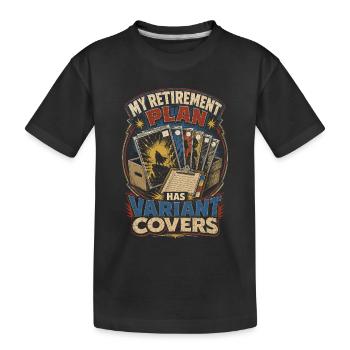 Le plan de retraite pour collectionneurs de bandes dessinées propose des couvertures variantes - T-shirt bio Premium Enfant - noir - Devant