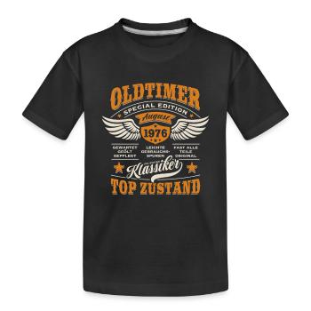 Oldtimer August 1976 - Geburtstag - Geschenk - Kinder Premium Bio T-Shirt - Schwarz - Vorne