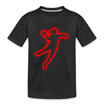 Joueuse de handball Handball féminine - T-shirt bio Premium Enfant - noir - Devant