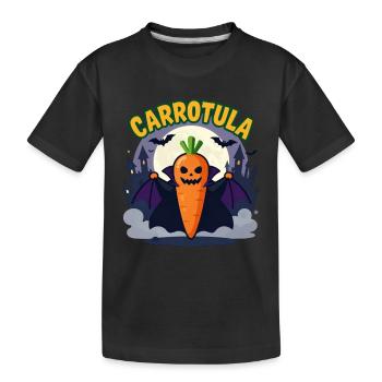 Blague sur le costume d’Halloween de Carotte Carotte et Vampire - T-shirt bio Premium Enfant - noir - Devant