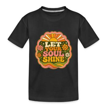 Laissez votre âme briller - T-shirt bio Premium Enfant - noir - Devant