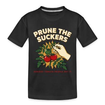 Plant de tomate : Maillot Pruner les Suckers - T-shirt bio Premium Enfant - noir - Devant