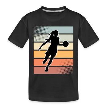 Basketball Basketball Women Basketball - Kids' Premium Organic T-Shirt - black - Front