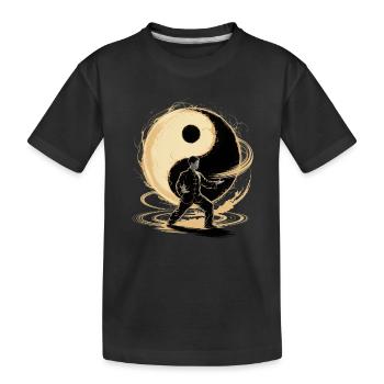 Tai Chi Zen Meditation – Chi Qigong Training - Kinder Premium Bio T-Shirt - Schwarz - Vorne
