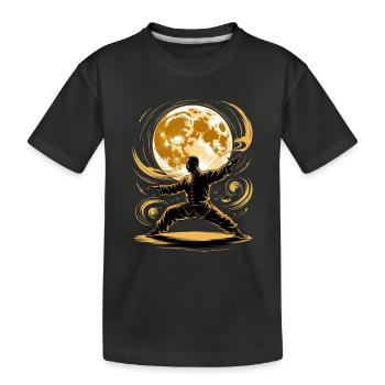 Tai Chi Zen Meditation – Chi Qigong Training - Kinder Premium Bio T-Shirt - Schwarz - Vorne