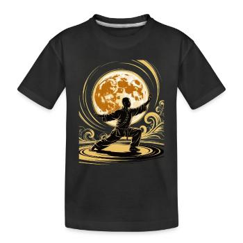 Tai Chi Zen Meditation – Chi Qigong Training - Kinder Premium Bio T-Shirt - Schwarz - Vorne