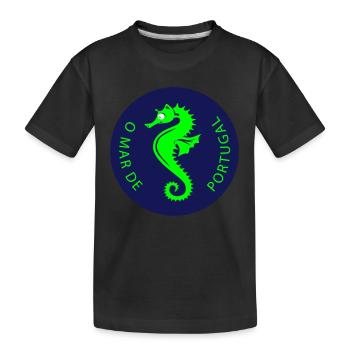 Seahorse of Portugal - Kinder Premium Bio T-Shirt - Schwarz - Vorne