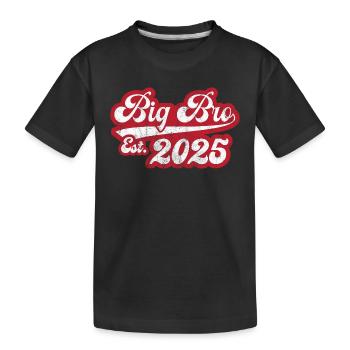 Big Bro Est 2025 - Kinder Premium Bio T-Shirt - Schwarz - Vorne