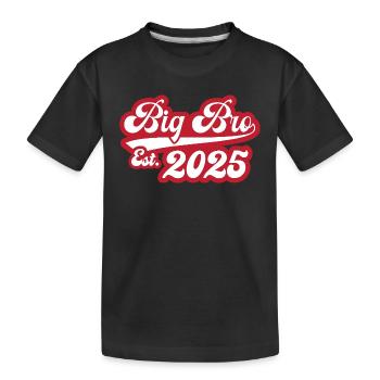Big Bro Est 2025 - Kinder Premium Bio T-Shirt - Schwarz - Vorne
