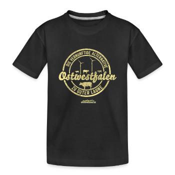 Ostwestfalen Alternative zu guter Laune - Kinder Premium Bio T-Shirt - Schwarz - Vorne