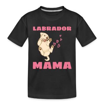 Chiens Labrador Maman Cadeau fête des mères Labrador - T-shirt bio Premium Enfant - noir - Devant